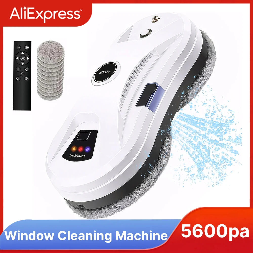Household Window Automatic Water Spray Cleaning Robot Vacuum Cleaner Remote Control Electric Window Wiper Household Glass Wiper